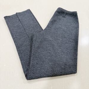 Vintage GISPA Italian Wool Blend Wide Leg Pull On Pants Gray IT 40 US 4